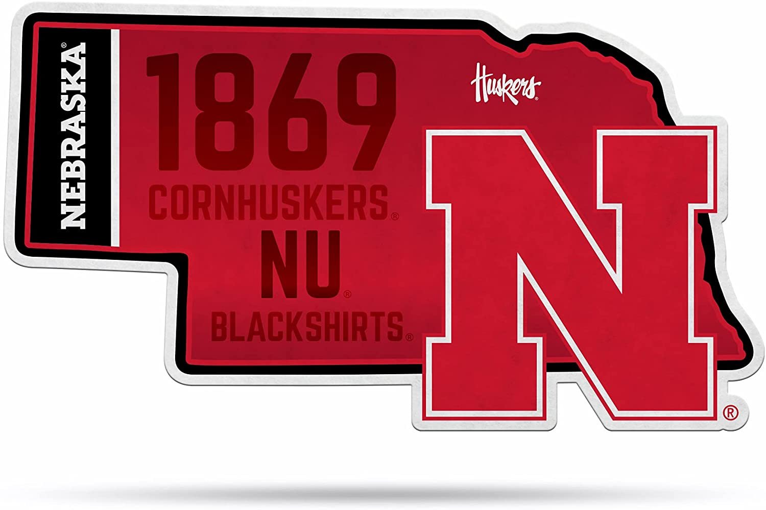 Nebraska Cornhuskers Pennant State Shape 18 Inch Soft Felt University of