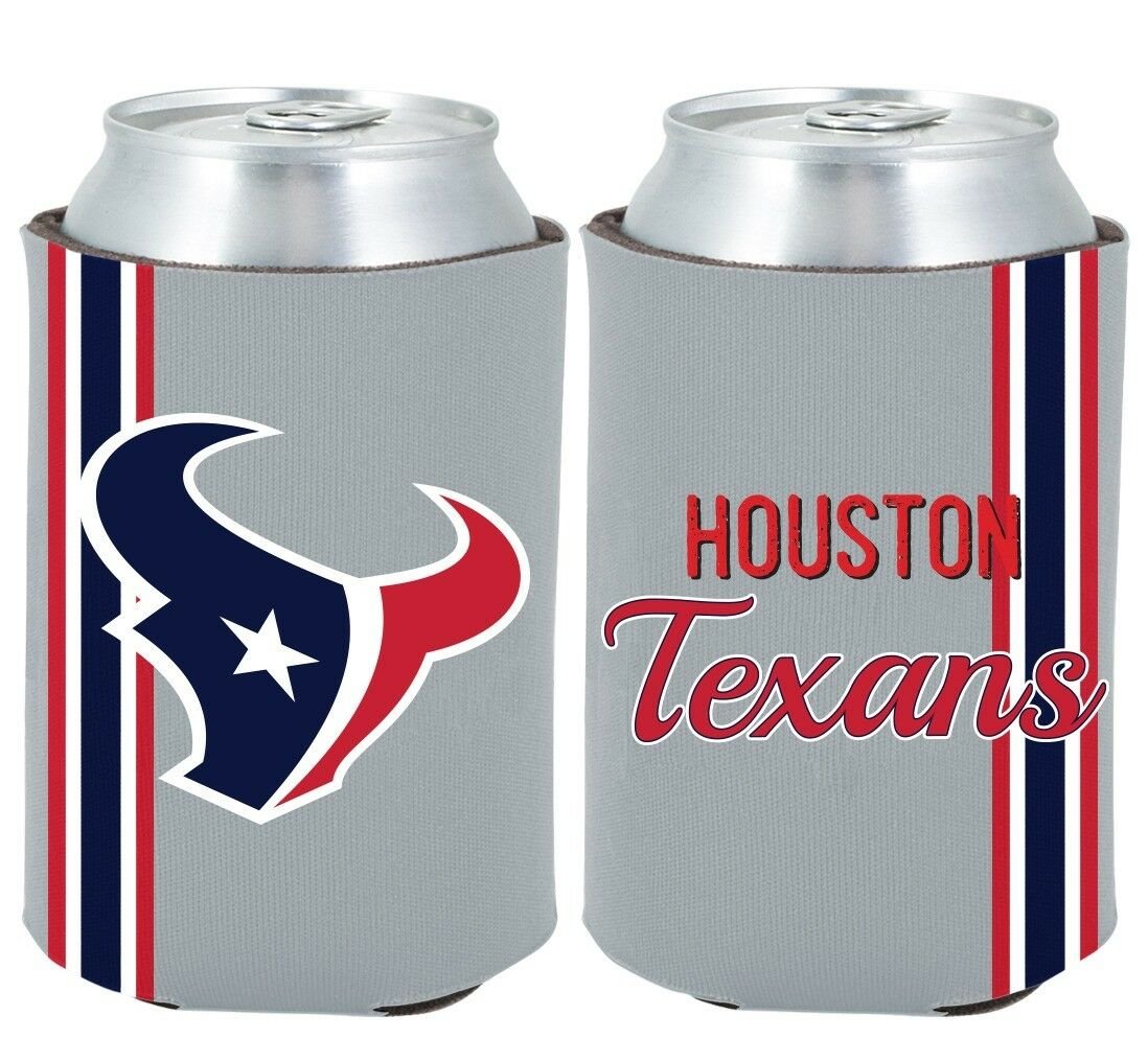 Houston Texans 2-PACK CAN Retro THROWBACK Koozie Neoprene Holder Cooler Football