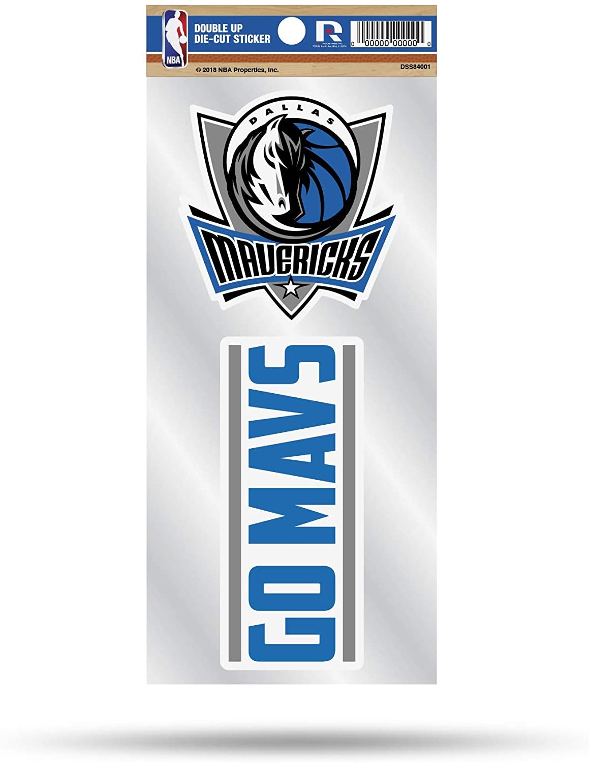 Dallas Mavericks Double Up Die Cut 2-Piece Sticker Sheet