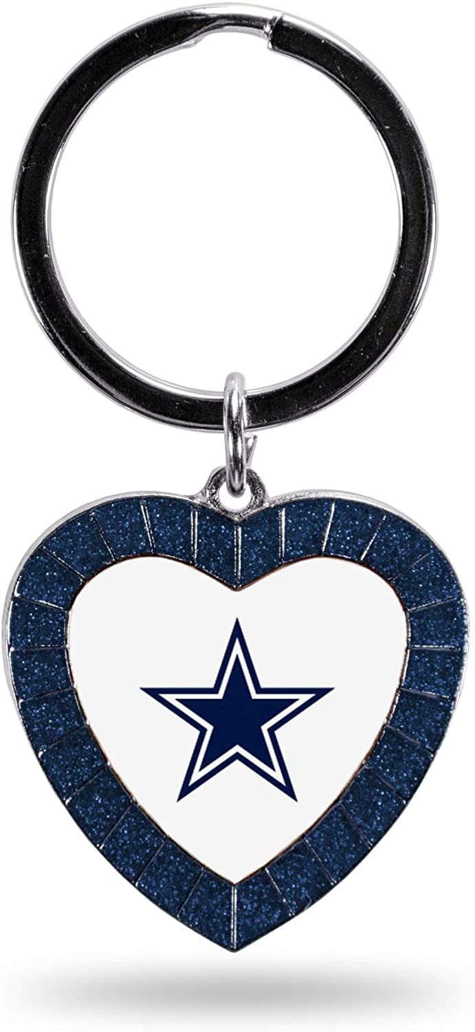 Dallas Cowboys Keychain Color Rhinestone Heart
