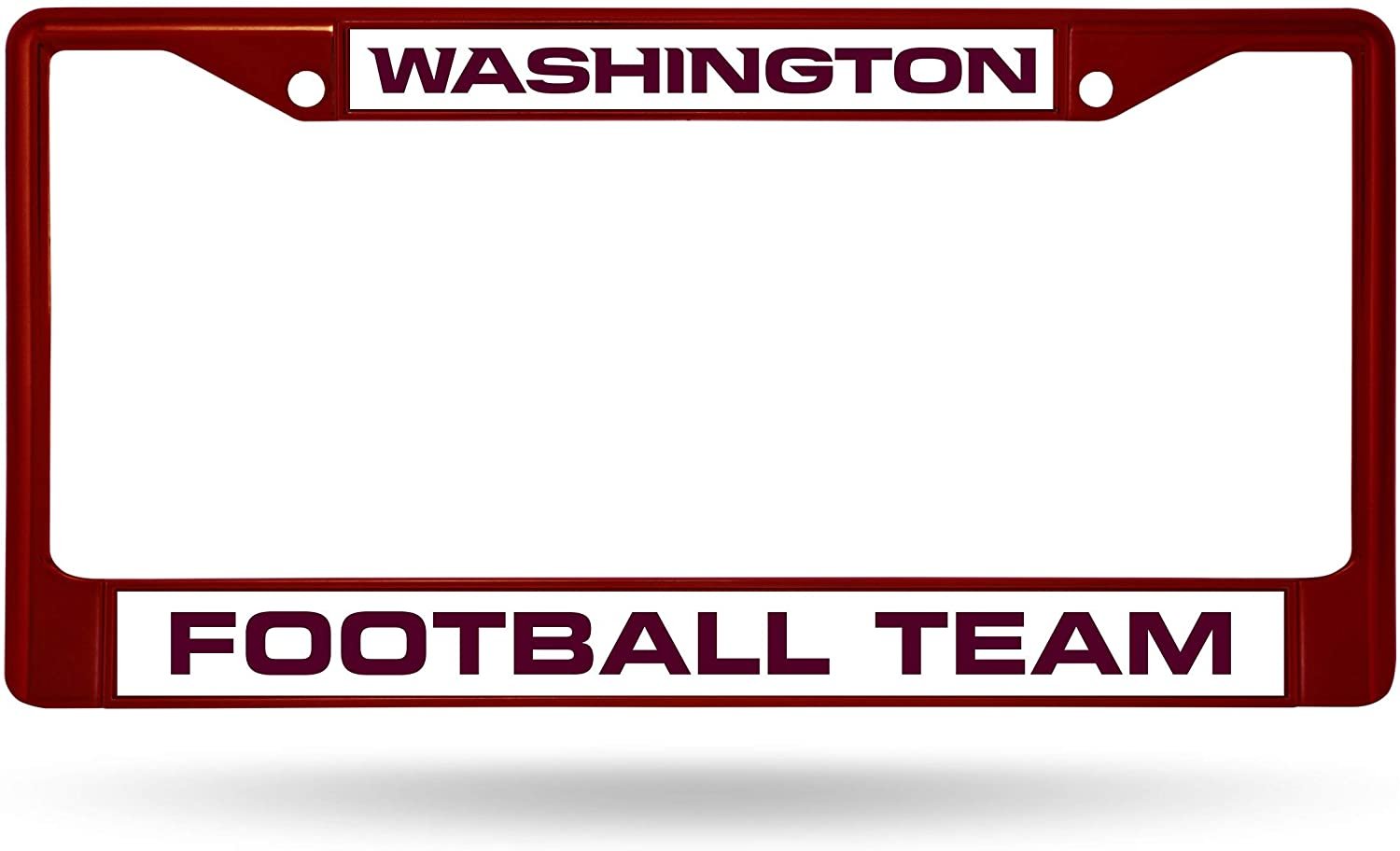 Washington Football Team Chrome Metal License Plate Frame Tag Cover