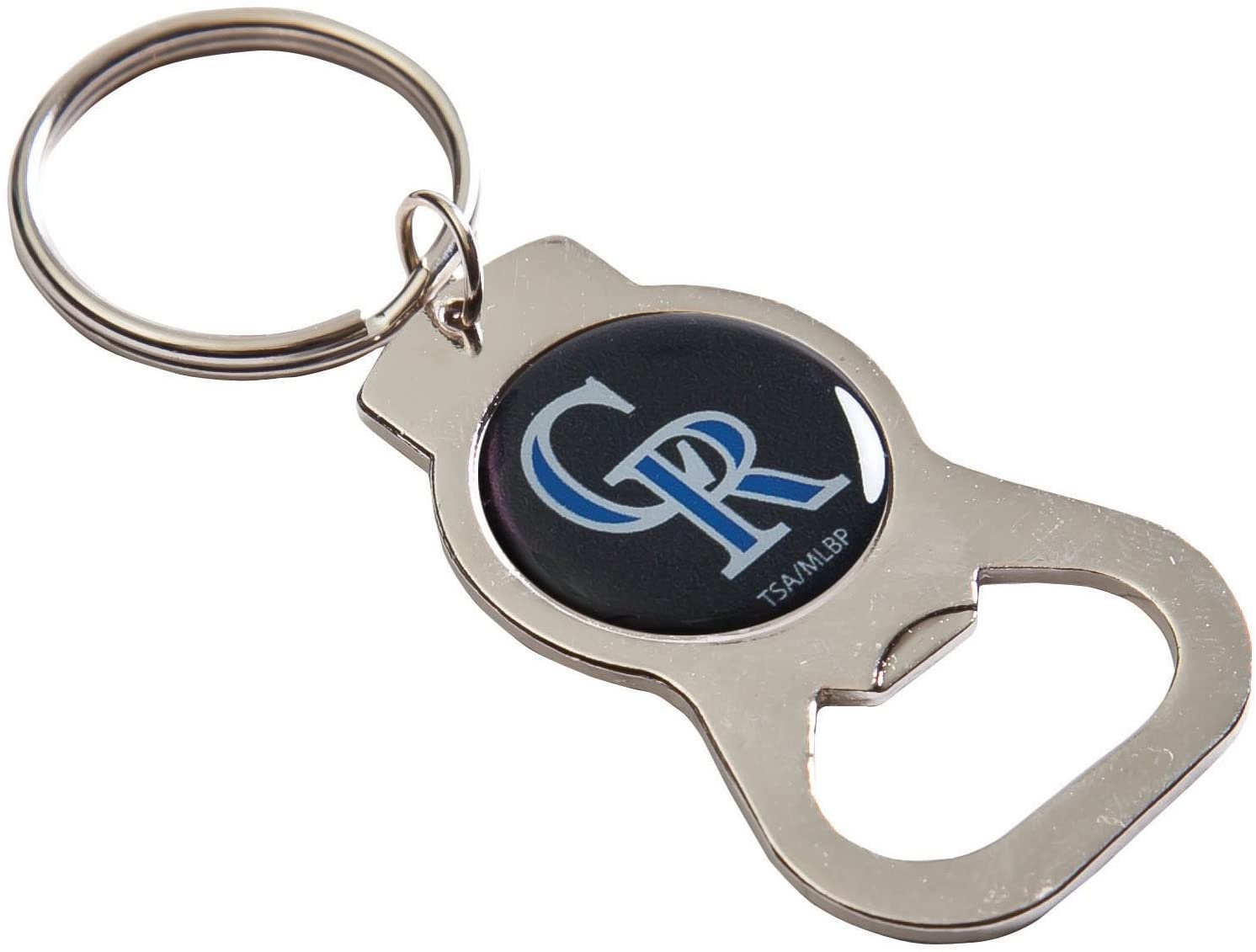Colorado Rockies Premium Solid Metal Bottle Opener Keychain, Silver Key Ring, Team Logo