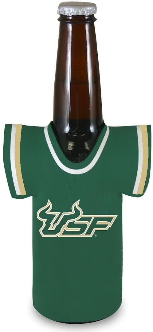 University of South Florida USF Bulls 16oz Drink Bottle Cooler Insulated Neoprene Beverage Holder, Team Jersey Design