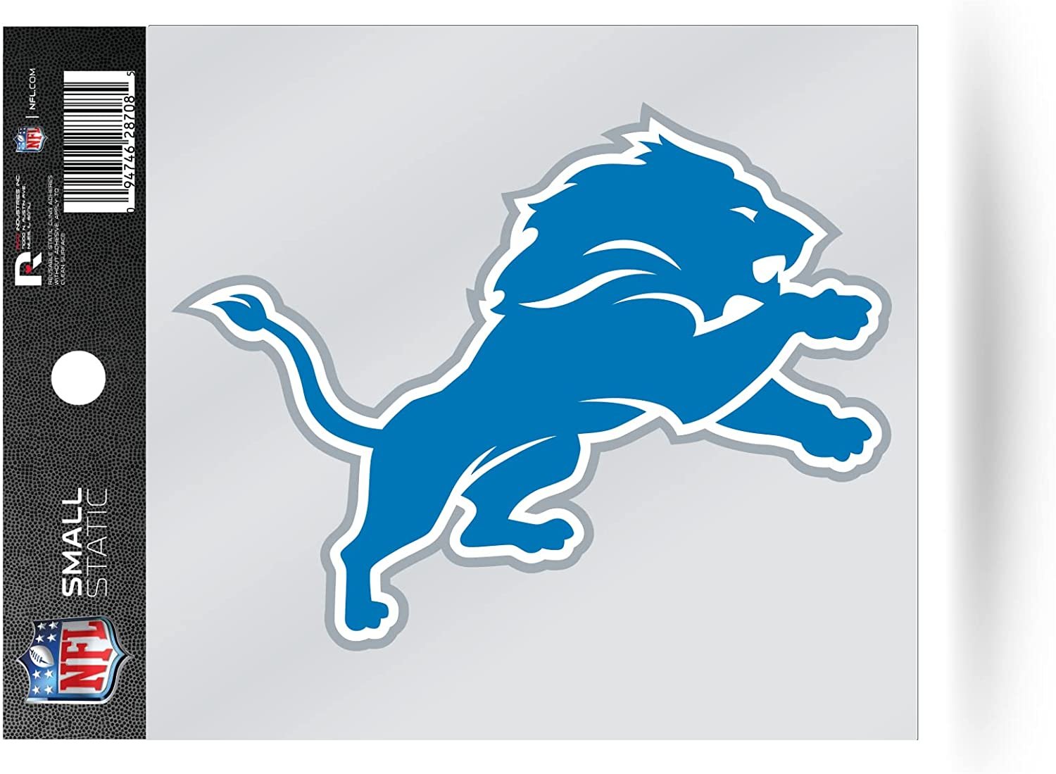 Detroit Lions 3 Inch Flat Static Cling Decal