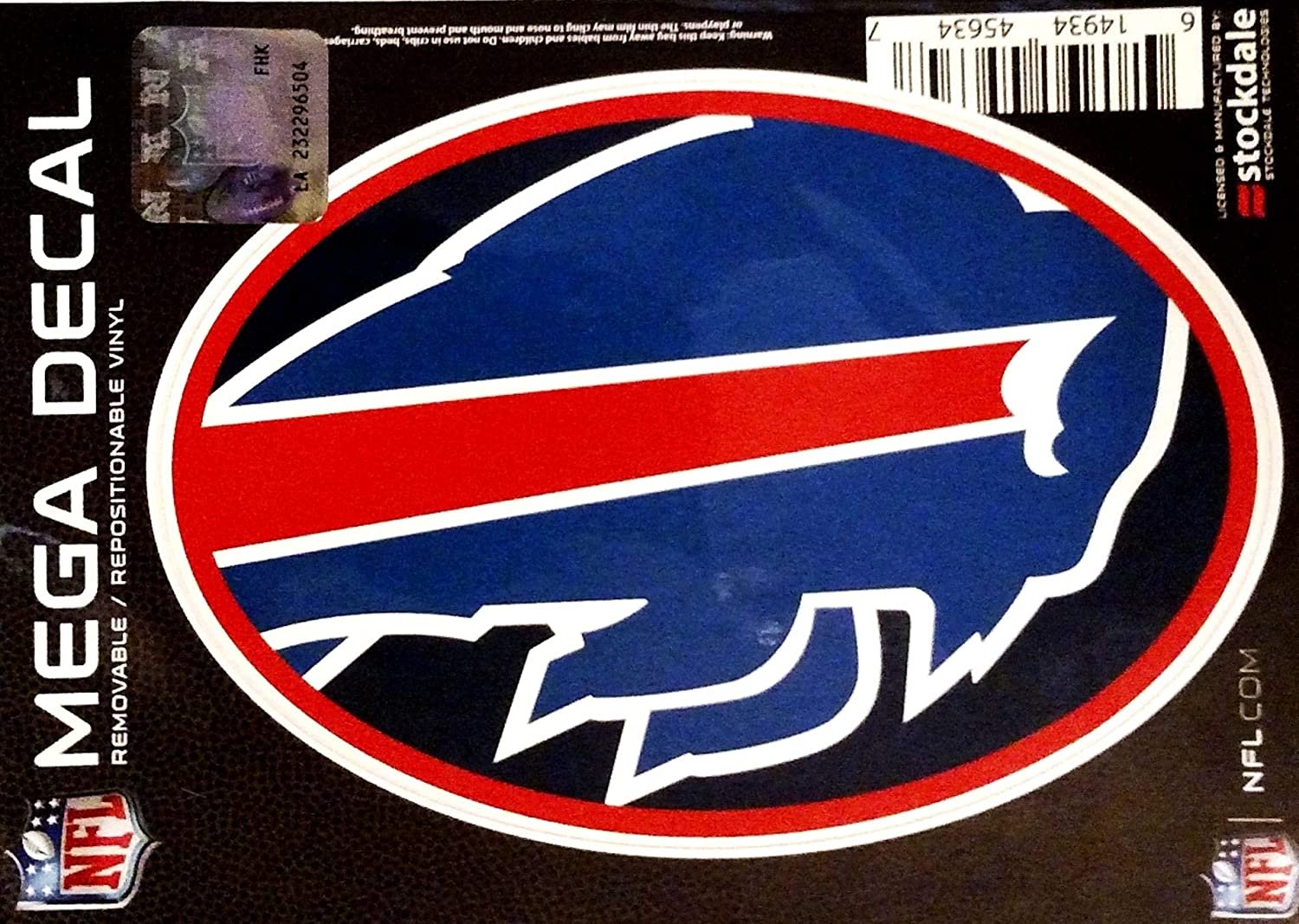 Buffalo Bills 5 Inch Sticker Decal, Mega Logo Design, Flat Vinyl, Full Adhesive Backing