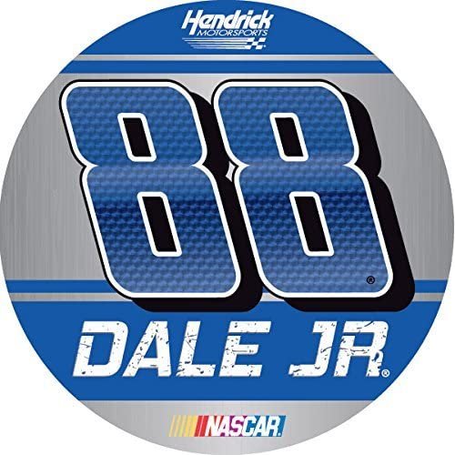 NASCAR #88 Dale Earnhardt Jr 4" Round Racing Stripe Magnet-New for 2016