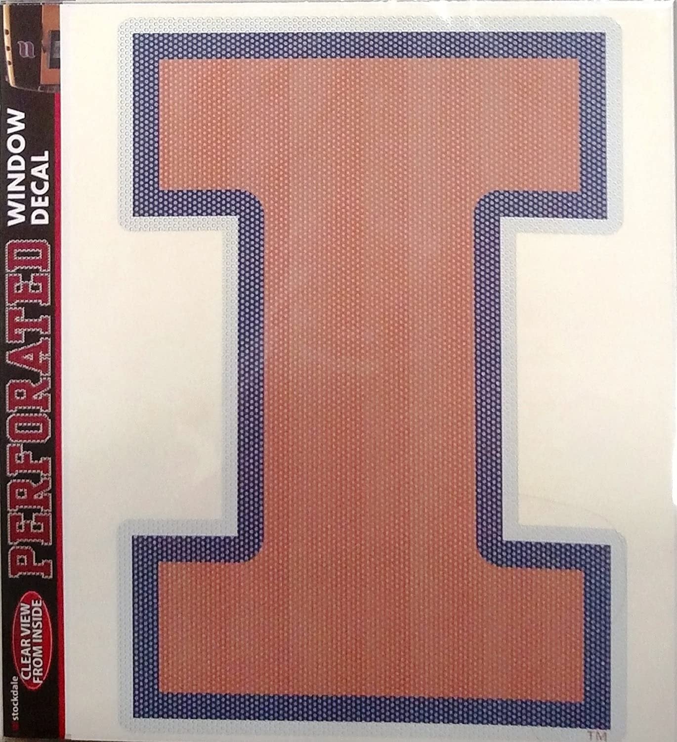 University of Illinois Fighting Illini 12 Inch Perforated Auto Window Film Decal One-Way Vision Exterior Application