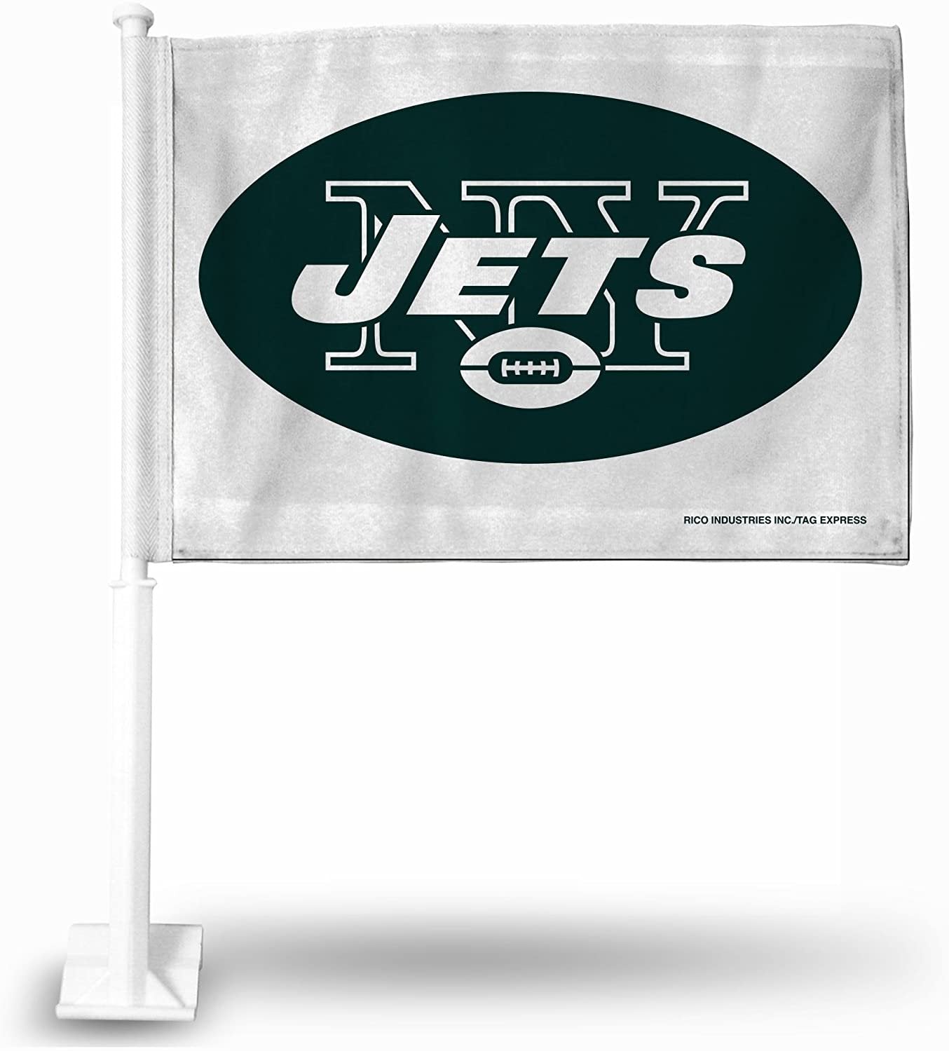 New York Jets Car Flag with Display Pole