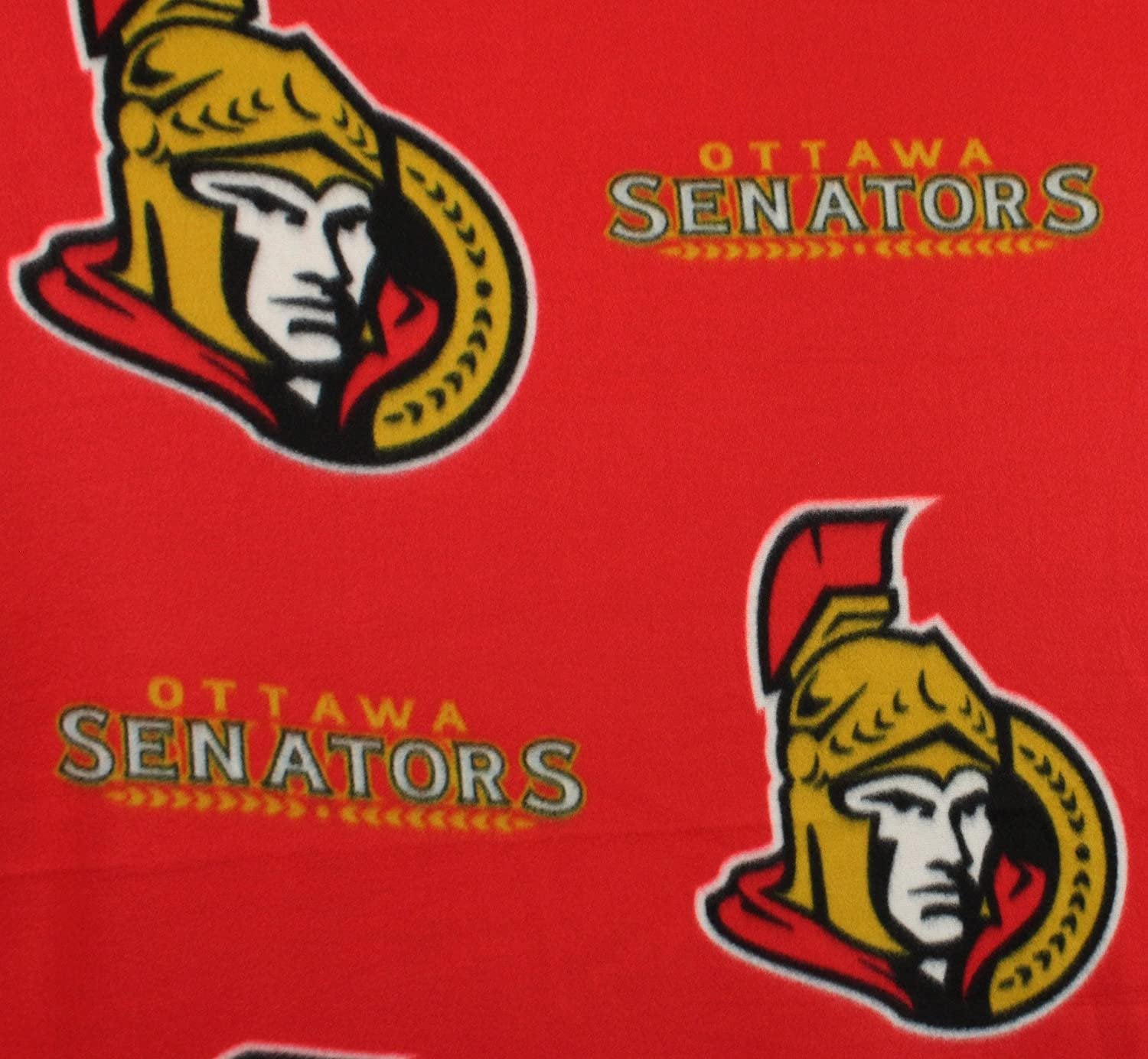Ottawa Senators Throw Blanket, Soft Fleece, 50x60 Inch, Lightweight, Repeater Design