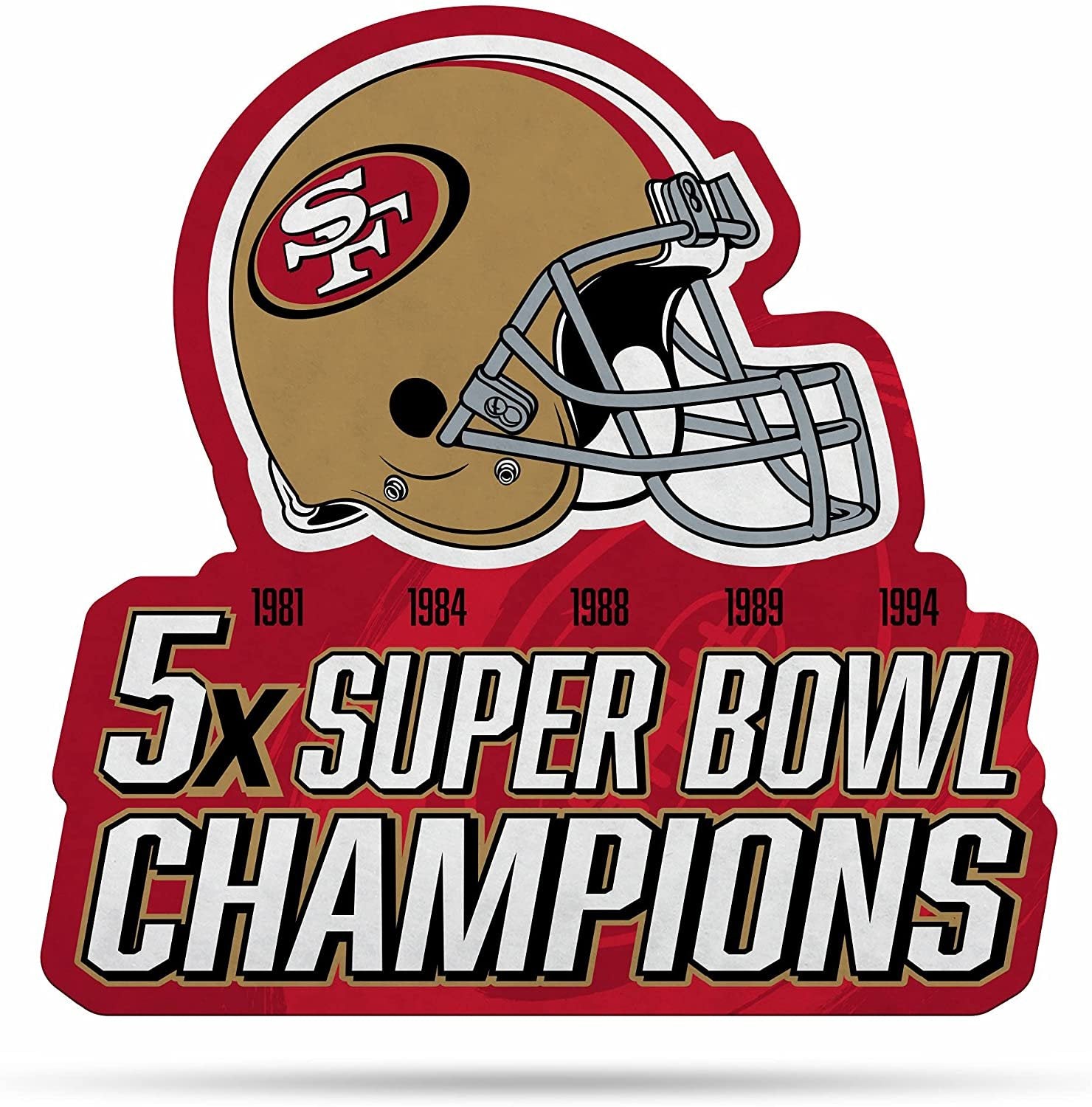 San Francisco 49ers 5x Champions Felt Pennant 18 Inch