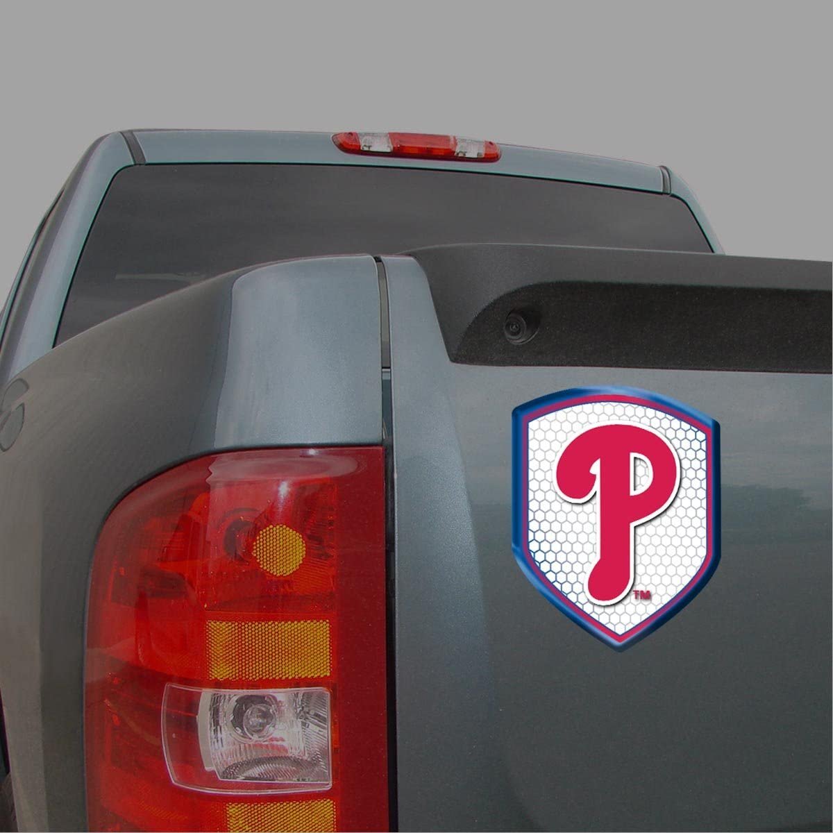 Philadelphia Phillies High Intensity Reflector, Shield Shape, Raised Decal Sticker, 2.5x3.5 Inch, Home or Auto, Full Adhesive Backing