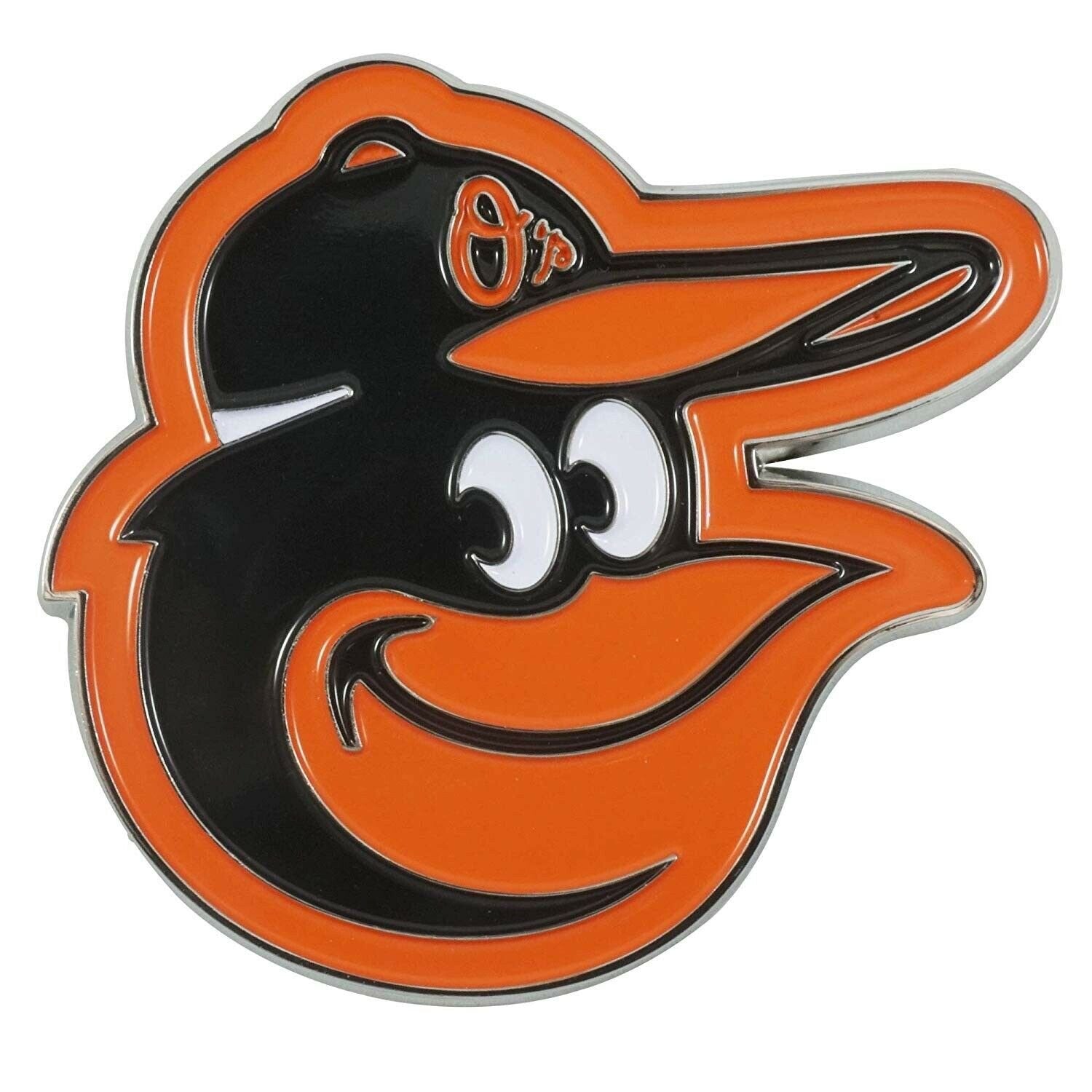 Baltimore Orioles Premium Solid Metal Color Chrome Auto Emblem Decal Baseball