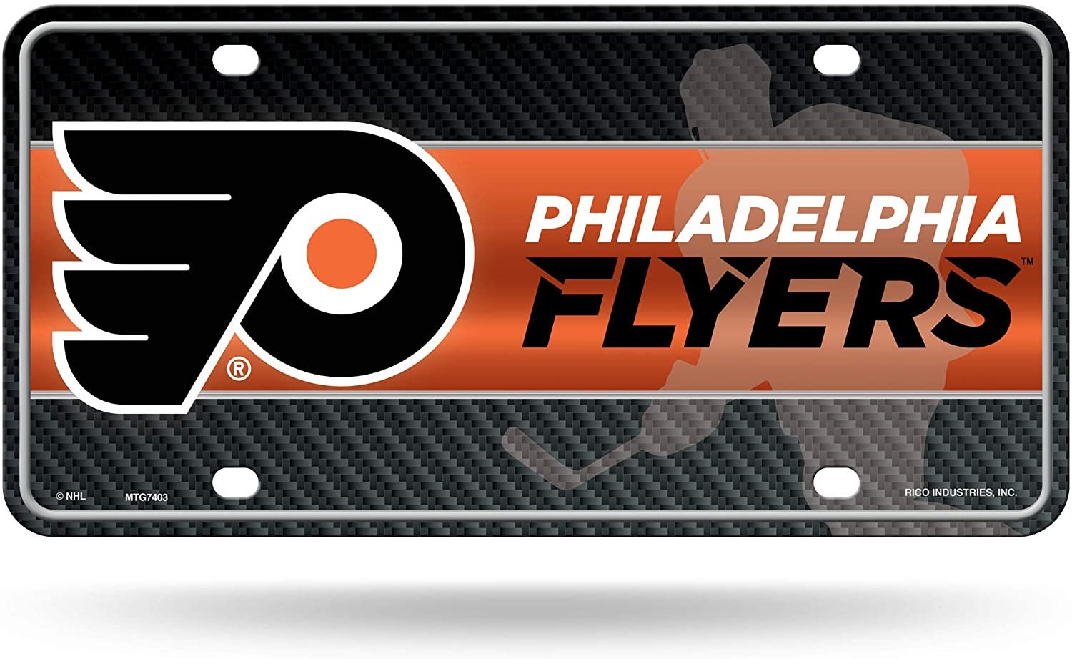 Philadelphia Flyers Metal Auto Tag License Plate, City Design, 6x12 Inch