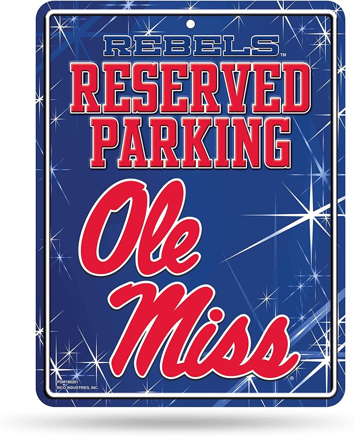 Mississippi Rebels Metal Parking Sign University of