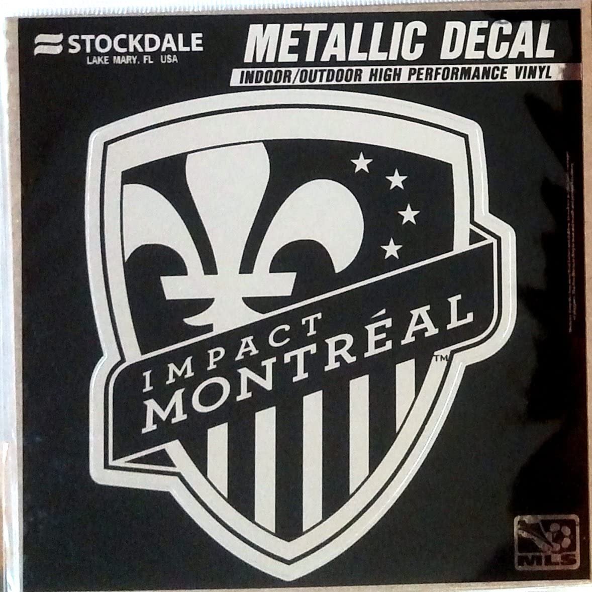 Montreal Impact 6 Inch Decal Sticker, Metallic Chrome Shimmer Design, Vinyl Die Cut, Auto Home