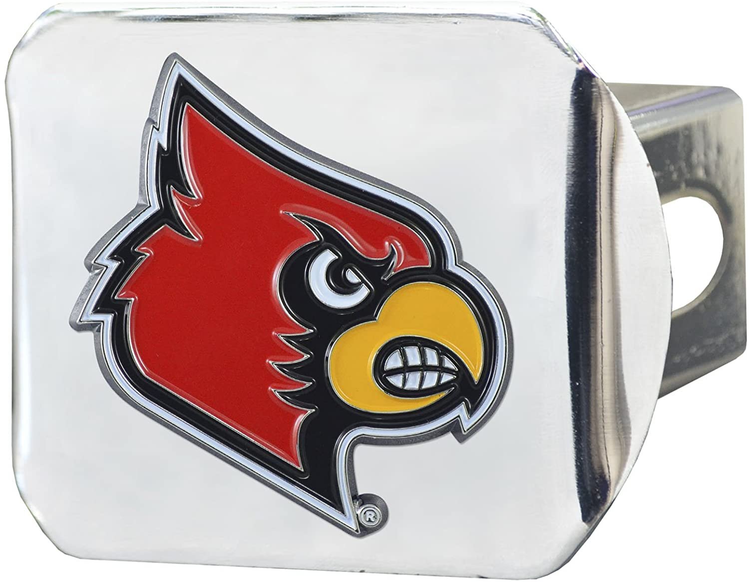 Louisville Cardinals Hitch Cover Solid Metal with Raised Color Metal Emblem 2" Square Type III University of