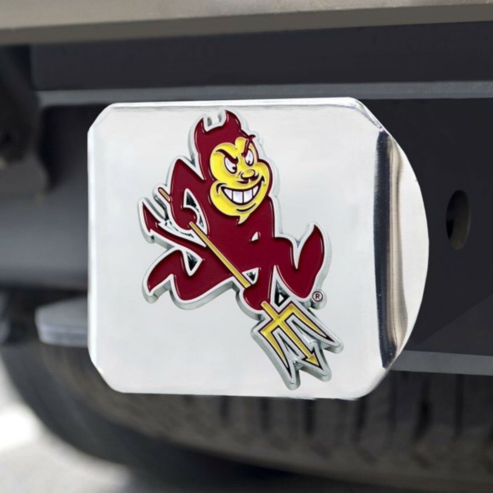 Arizona State Sun Devils Hitch Cover Solid Metal with Raised Color Metal Emblem 2" Square Type III University