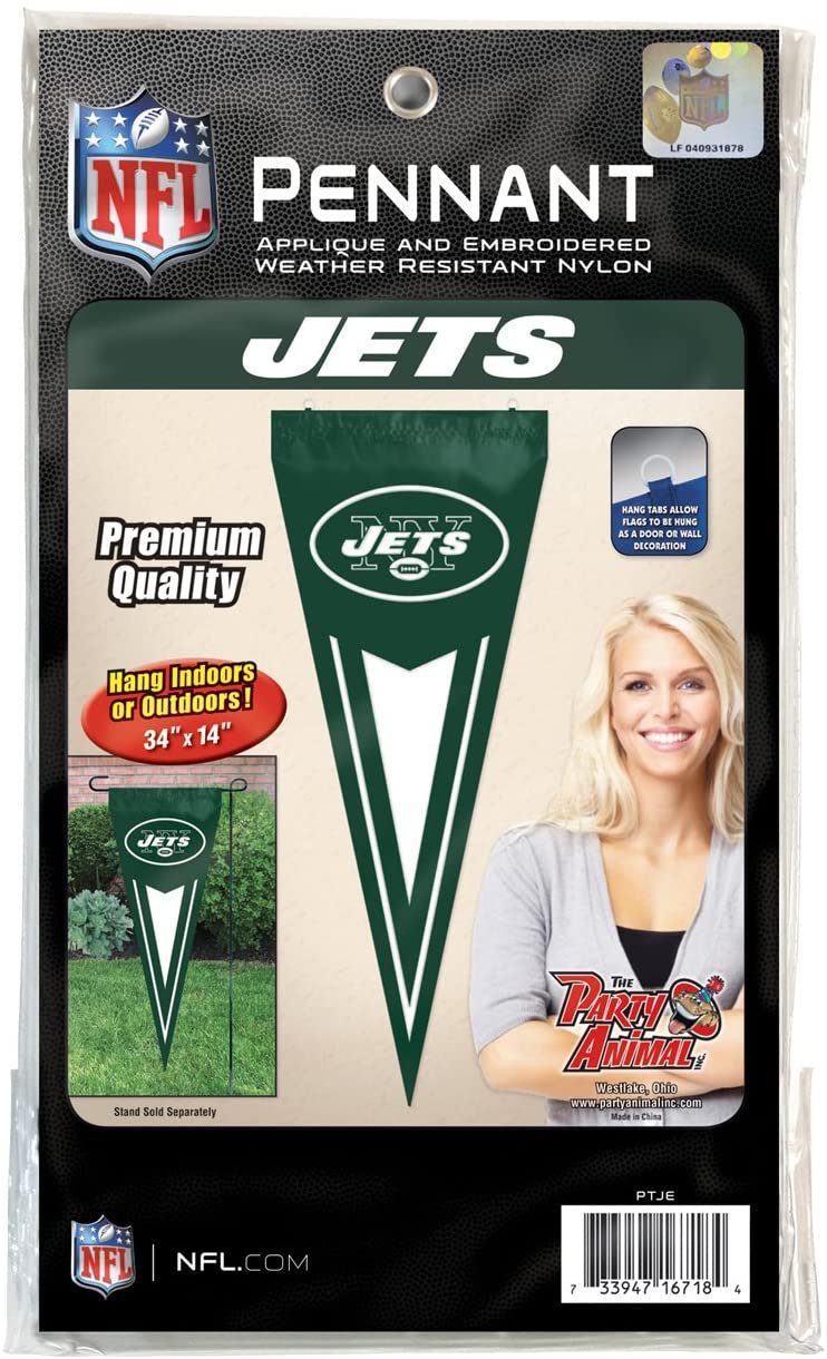 New York Jets 14x34 Inch Garden Flag Banner Yard Pennant Design Embroidered Outdoor