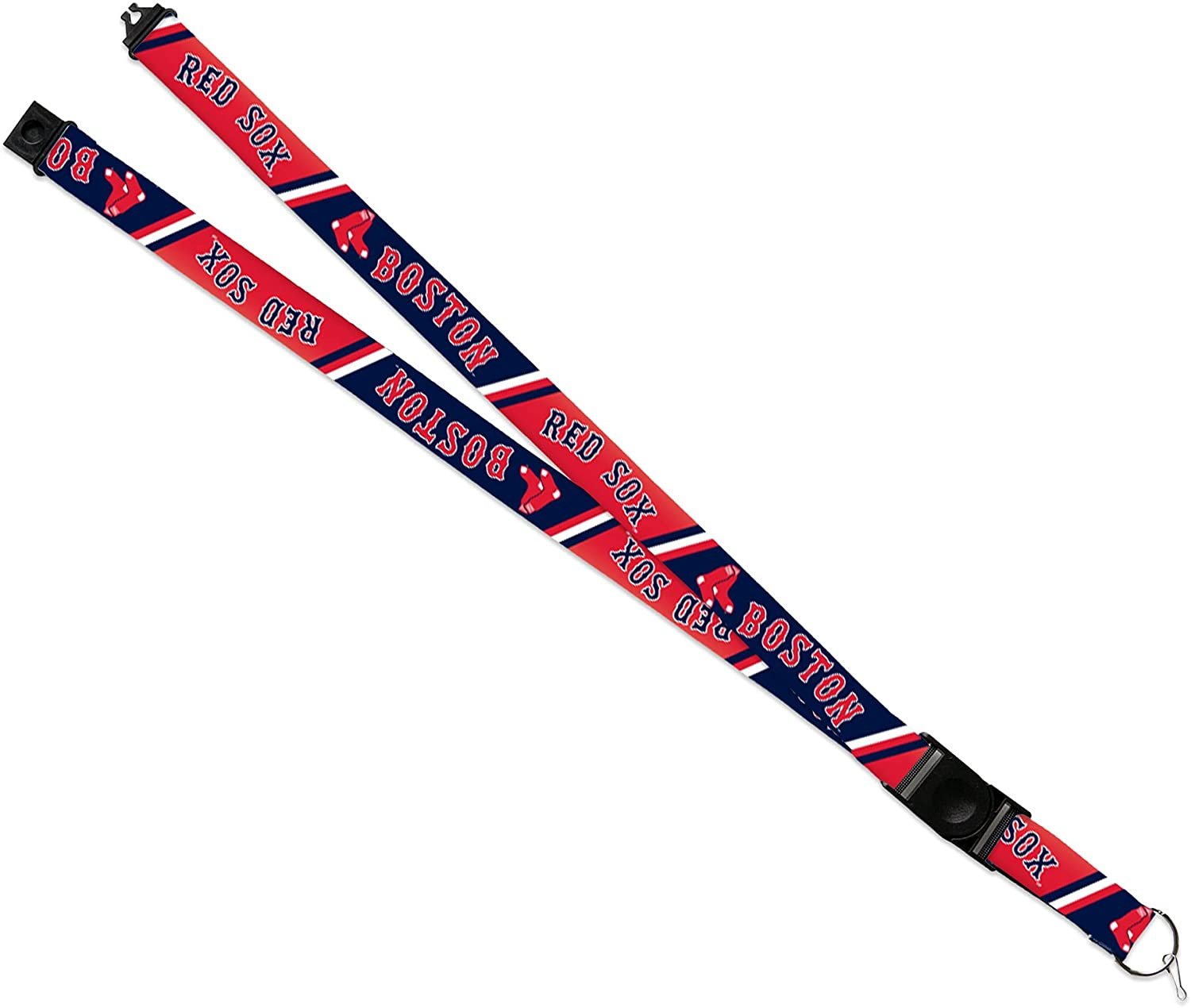 Boston Red Sox Lanyard Keychain Double Sided Breakaway Safety Design Adult 18 Inch