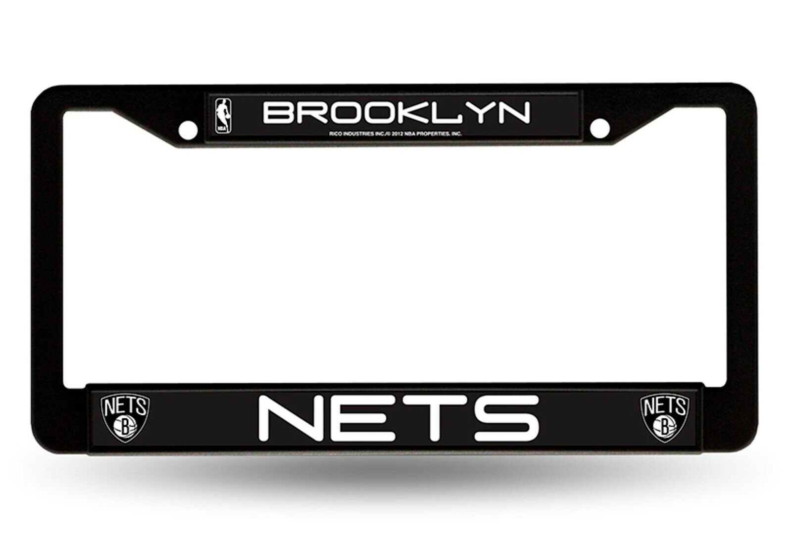 Brooklyn Nets Premium Black Metal License Plate Tag Frame Cover Basketball