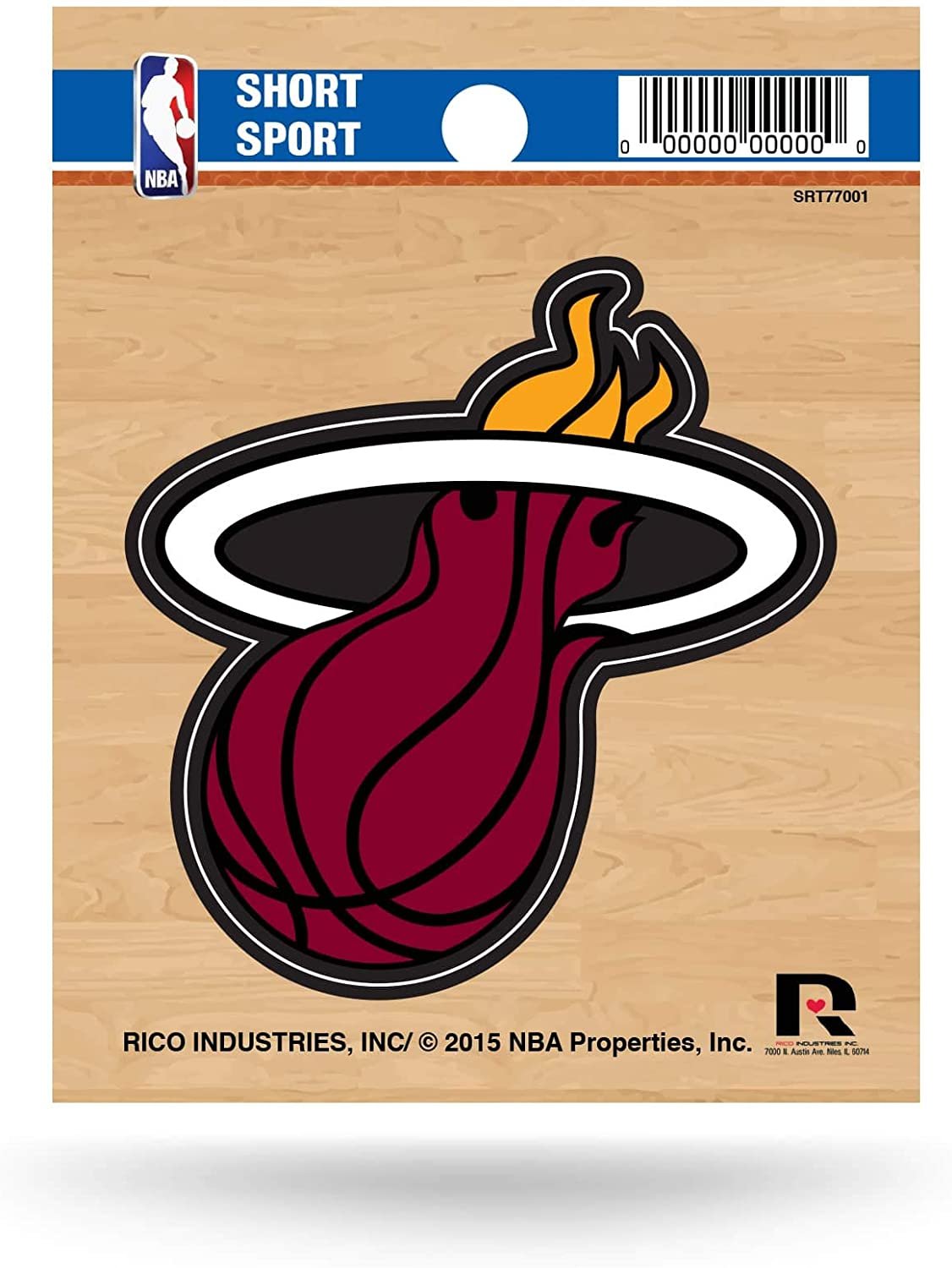 Miami Heat 3 Inch Sticker Decal, Full Adhesive Backing, Easy Peel and Stick Application