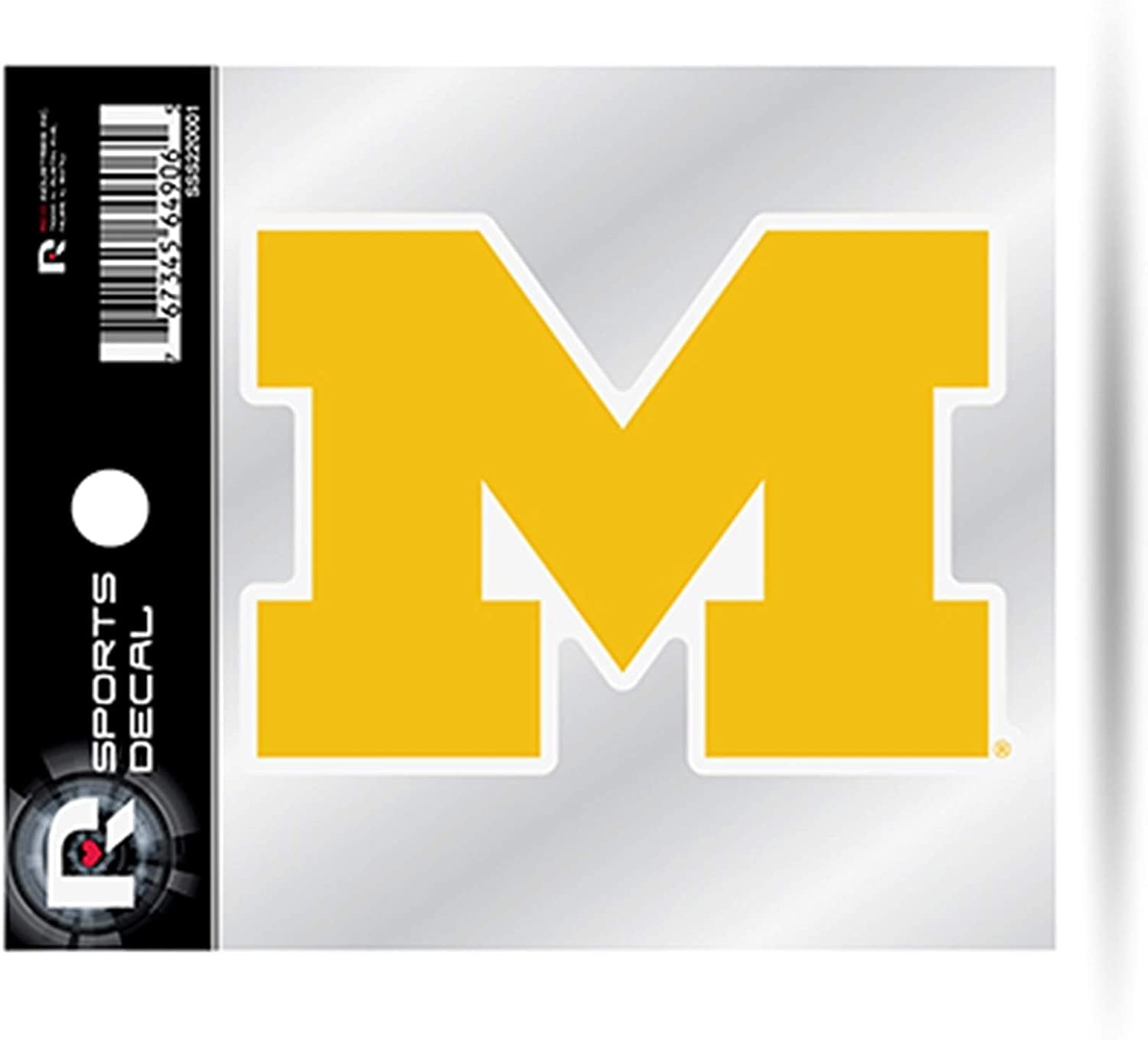 Michigan Wolverines Premium 4x4 Decal with Clear Backing Flat Vinyl Auto Home Sticker University of