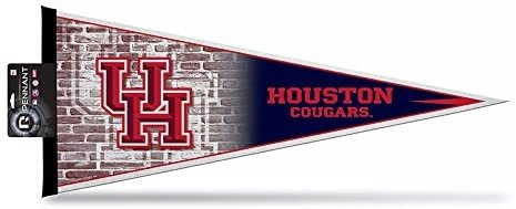 University of Houston Cougars Soft Felt Pennant, Primary Design, 12x30 Inch, Easy To Hang