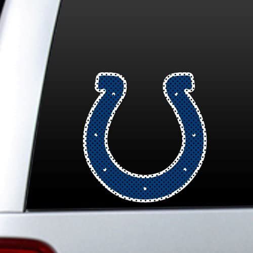 Indianapolis Colts 12 Inch Preforated Window Film Decal Sticker, One-Way Vision, Adhesive Backing