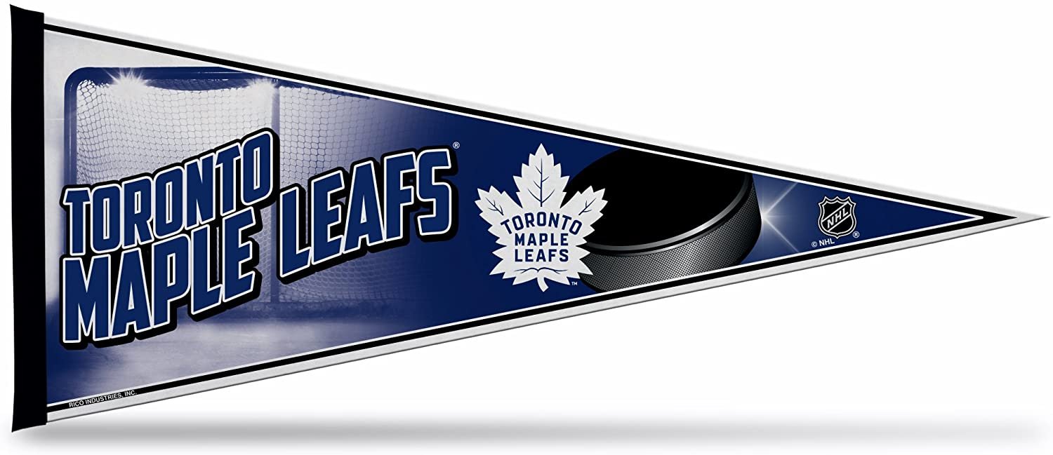 Toronto Maple Leafs Soft Felt Pennant, Primary Design, 12x30 Inch, Easy To Hang