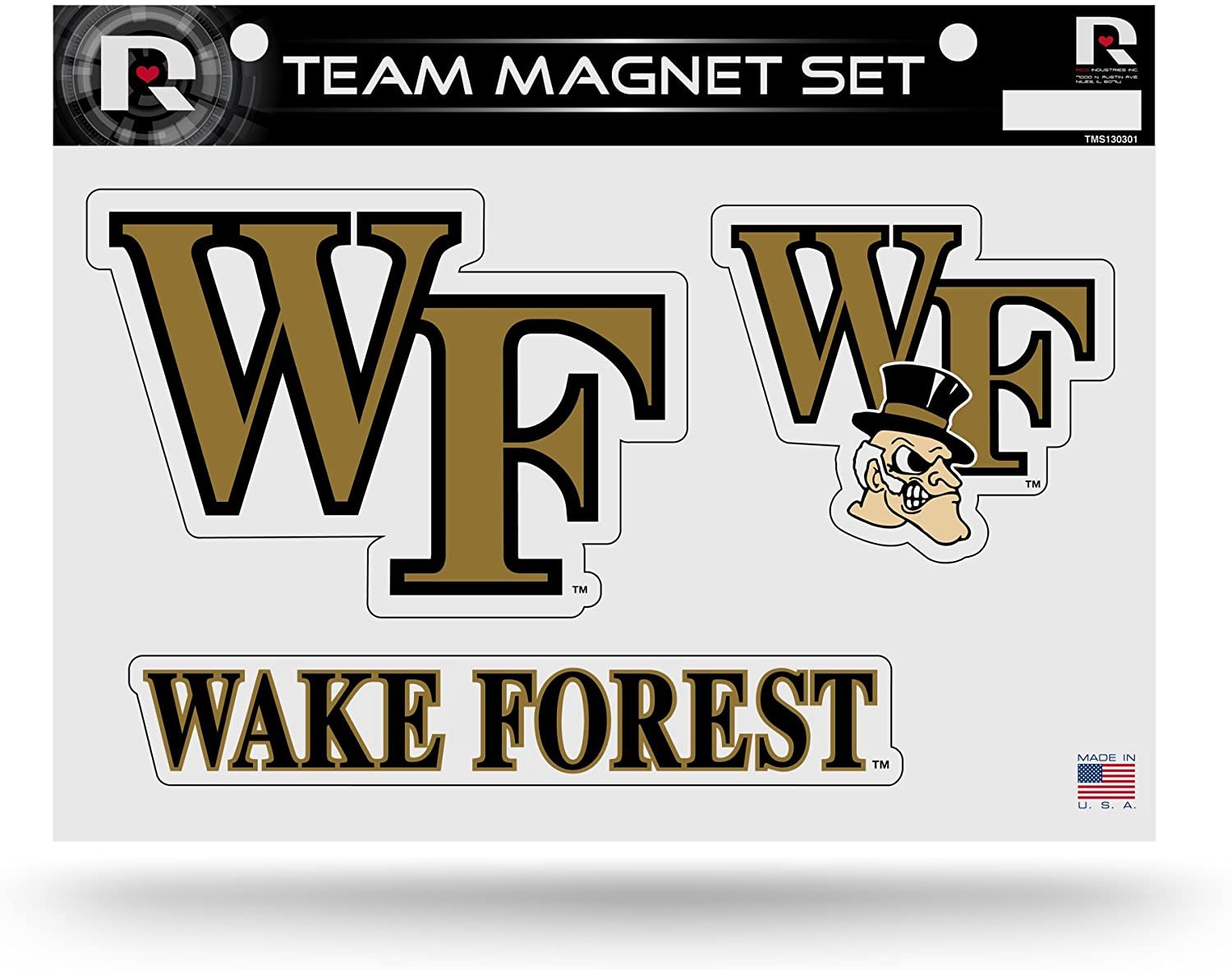 Wake Forest Demon Deacons Die Cut Team Magnet Set Sheet University of