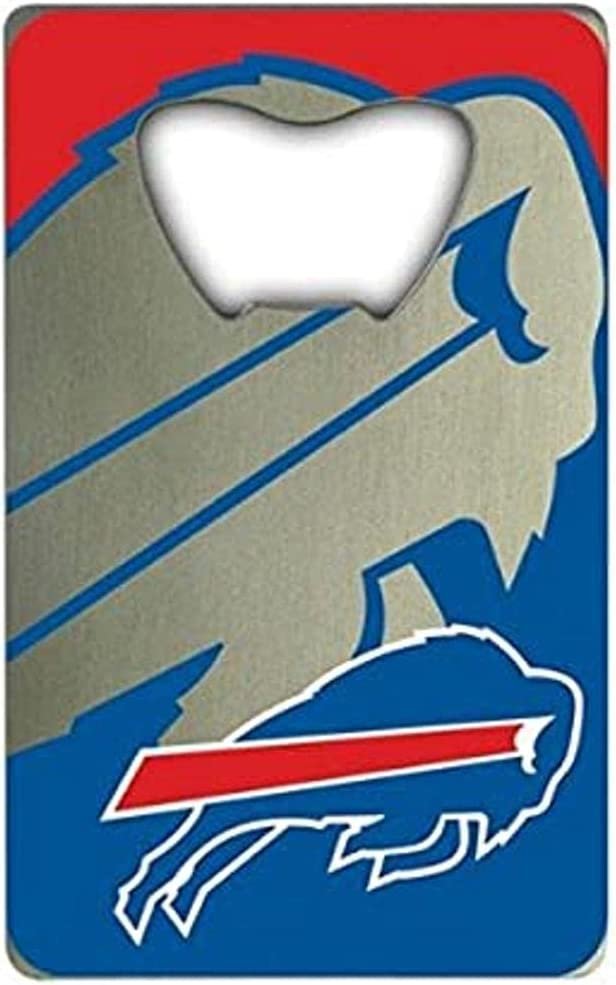 Buffalo Bills Heavy Duty Metal Bottle Opener Credit Card Size 2 x 3.25 Inch