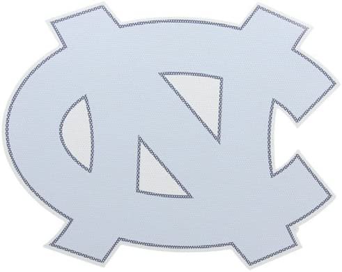 University of North Carolina Tar Heels UNC 8 Inch Perforated Auto Window Film Decal One-Way Vision Exterior Application