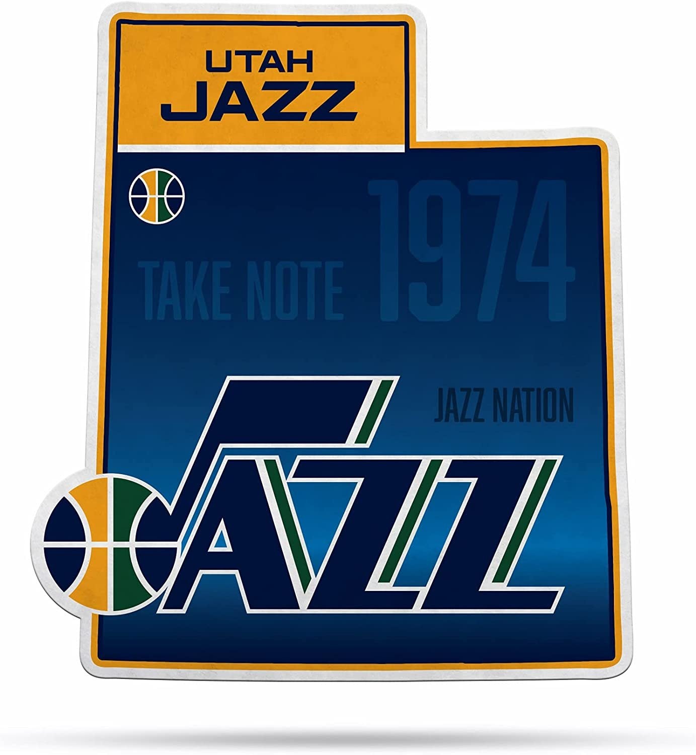 Utah Jazz 18" State Shape Pennant Solf Felt Material