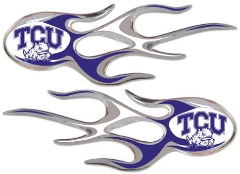 NCAA TCU Horned Frogs Micro Flame Graphics Decal (Pack of 2)