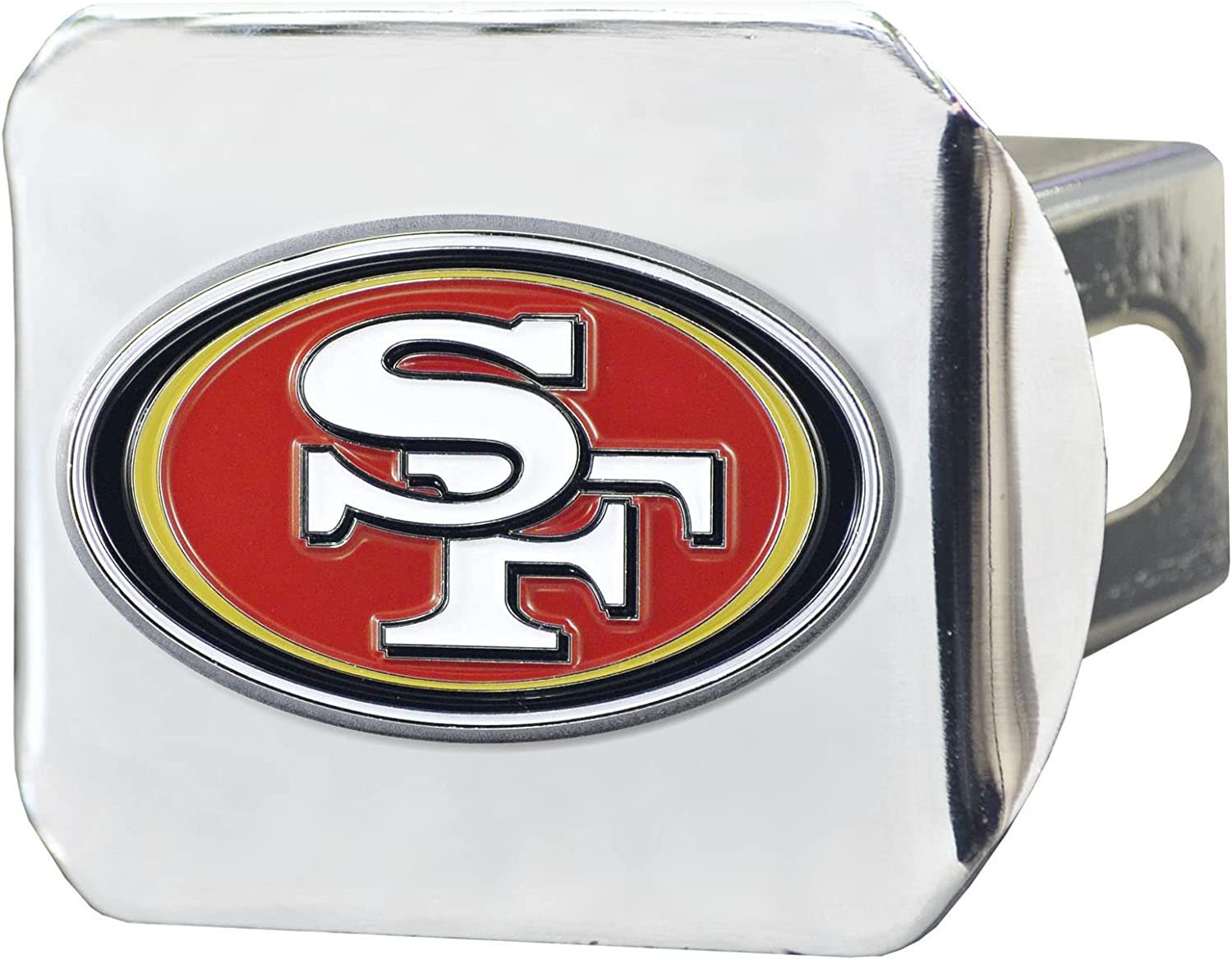 San Francisco 49ers Hitch Cover Solid Metal with Raised Color Metal Emblem 2" Square Type III