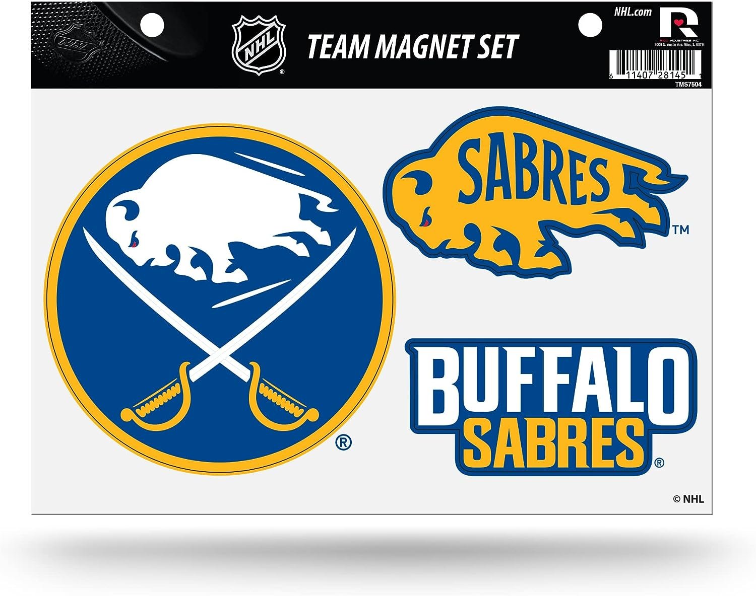Buffalo Sabres Multi Magnet Set, 8.5x11 Inch Sheet, Die Cut, Auto Home