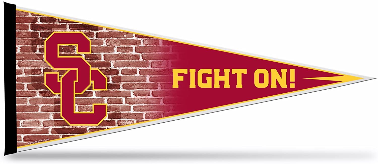 University of Southern California USC Trojans Soft Felt Pennant, Fight On Design, 12x30 Inch, Easy To Hang