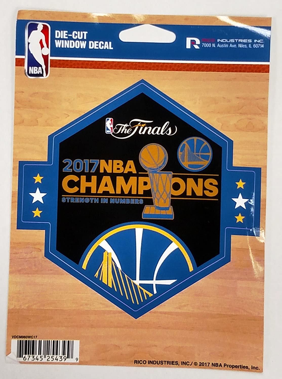 Golden State Warriors 2017 Champions 5" Flat Vinyl Die Cut Decal Sticker Emblem Basketball
