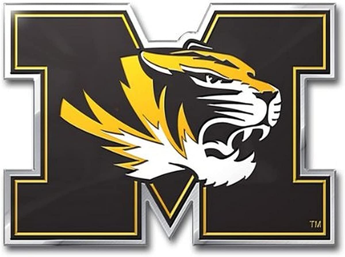 University of Missouri Tigers Auto Emblem Aluminum Metal Embossed Die Cut Logo Design