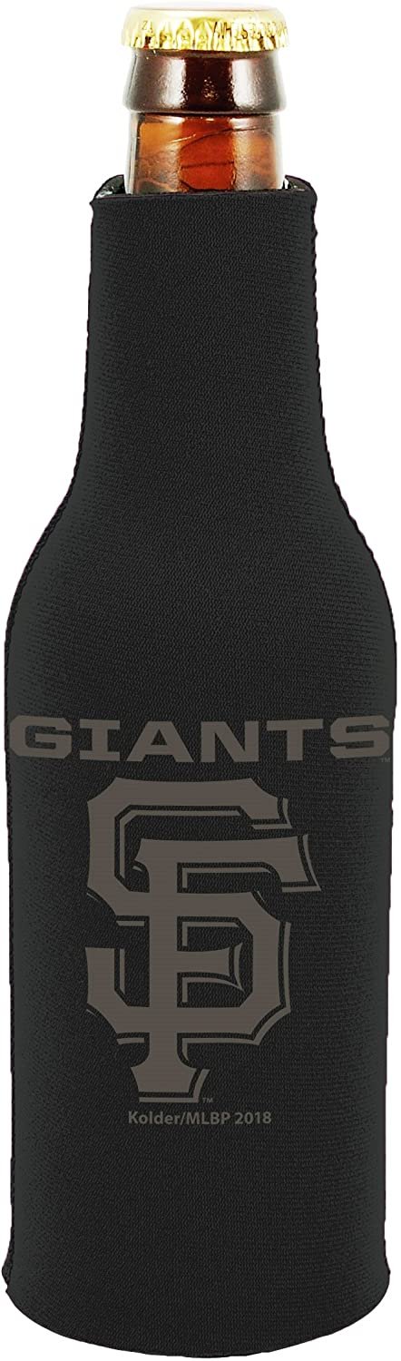 San Francisco Giants 2-Pack Zipper Bottle Tonal Black Beverage Insulator Neoprene Holder Cooler Baseball
