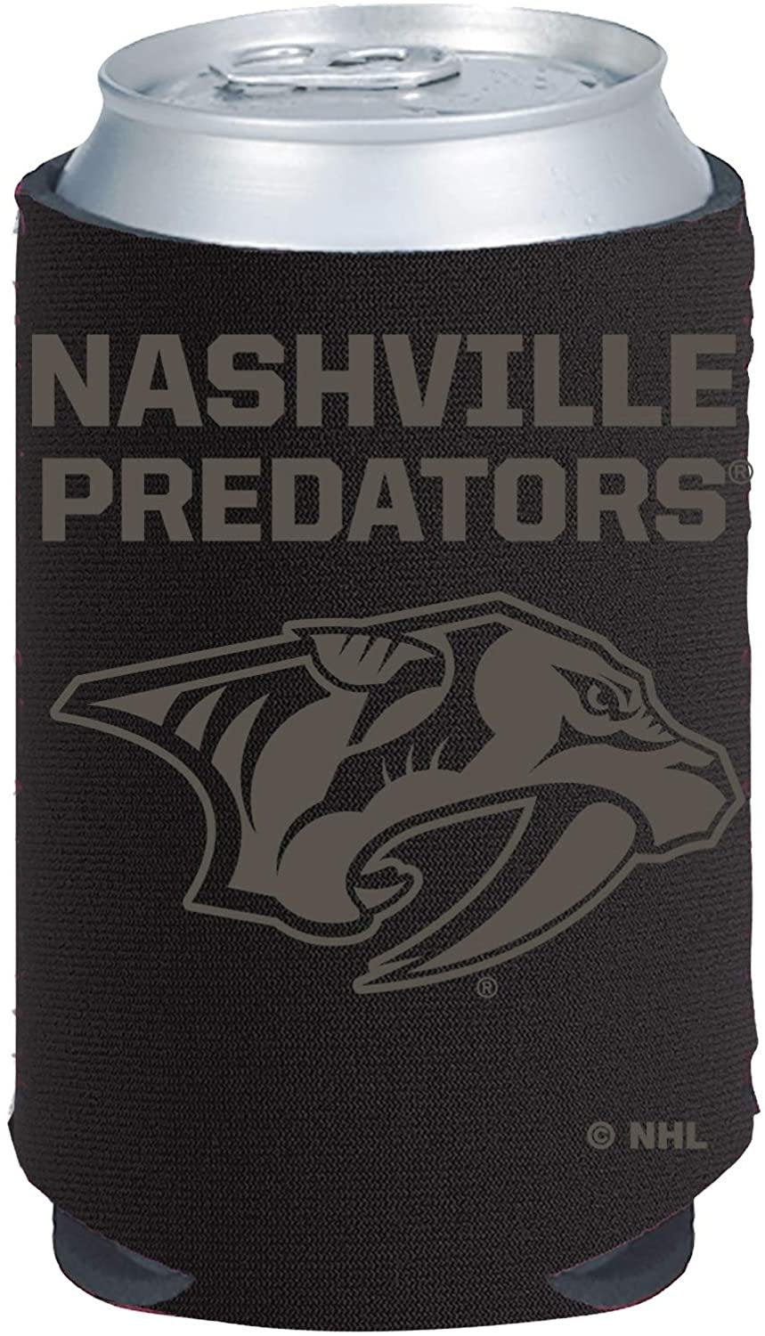 Nashville Predators Tonal Black Design 2-Pack 12oz CAN Neoprene Beverage Insulator Holder Cooler Hockey