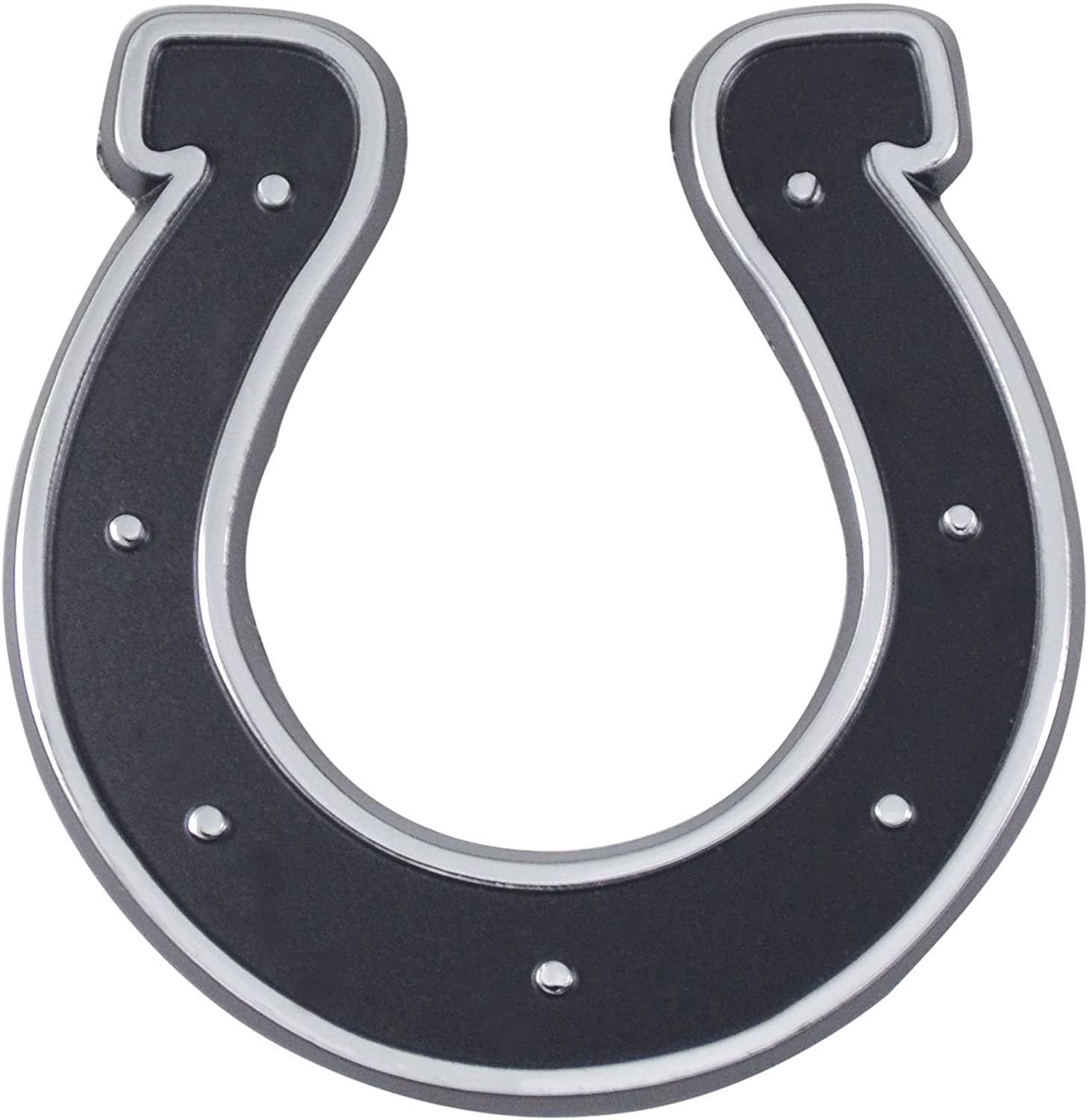 Indianapolis Colts Solid Metal Auto Emblem Adhesive Backing