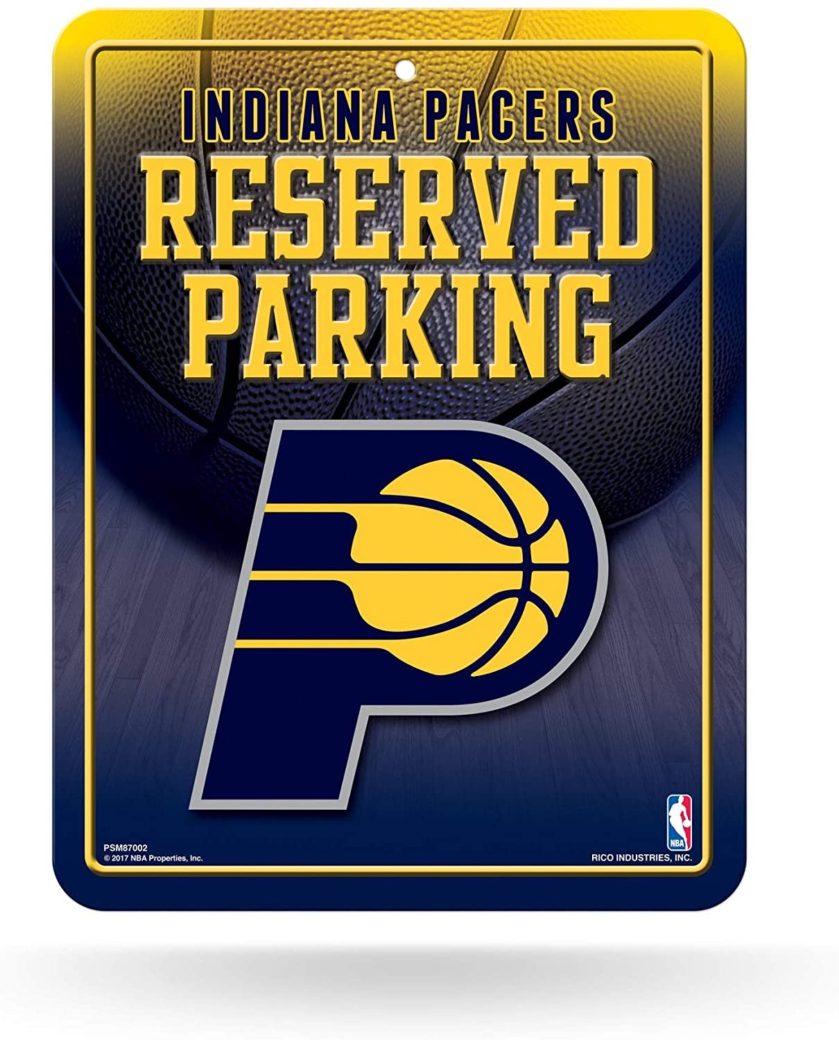 Indiana Pacers Metal Parking Sign