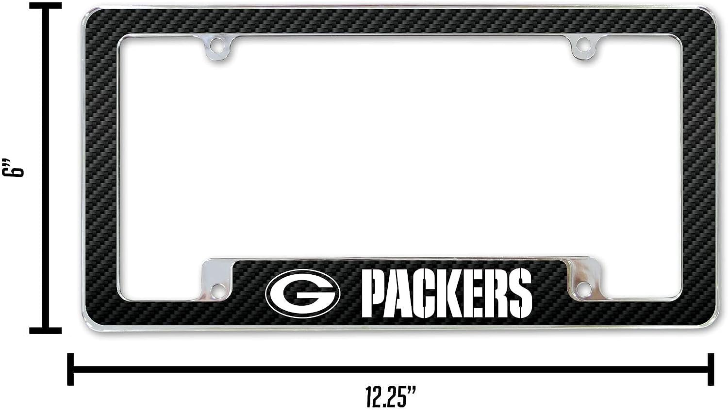 Detroit Lions Metal License Plate Frame Chrome Tag Cover Alternate Design 6x12 Inch