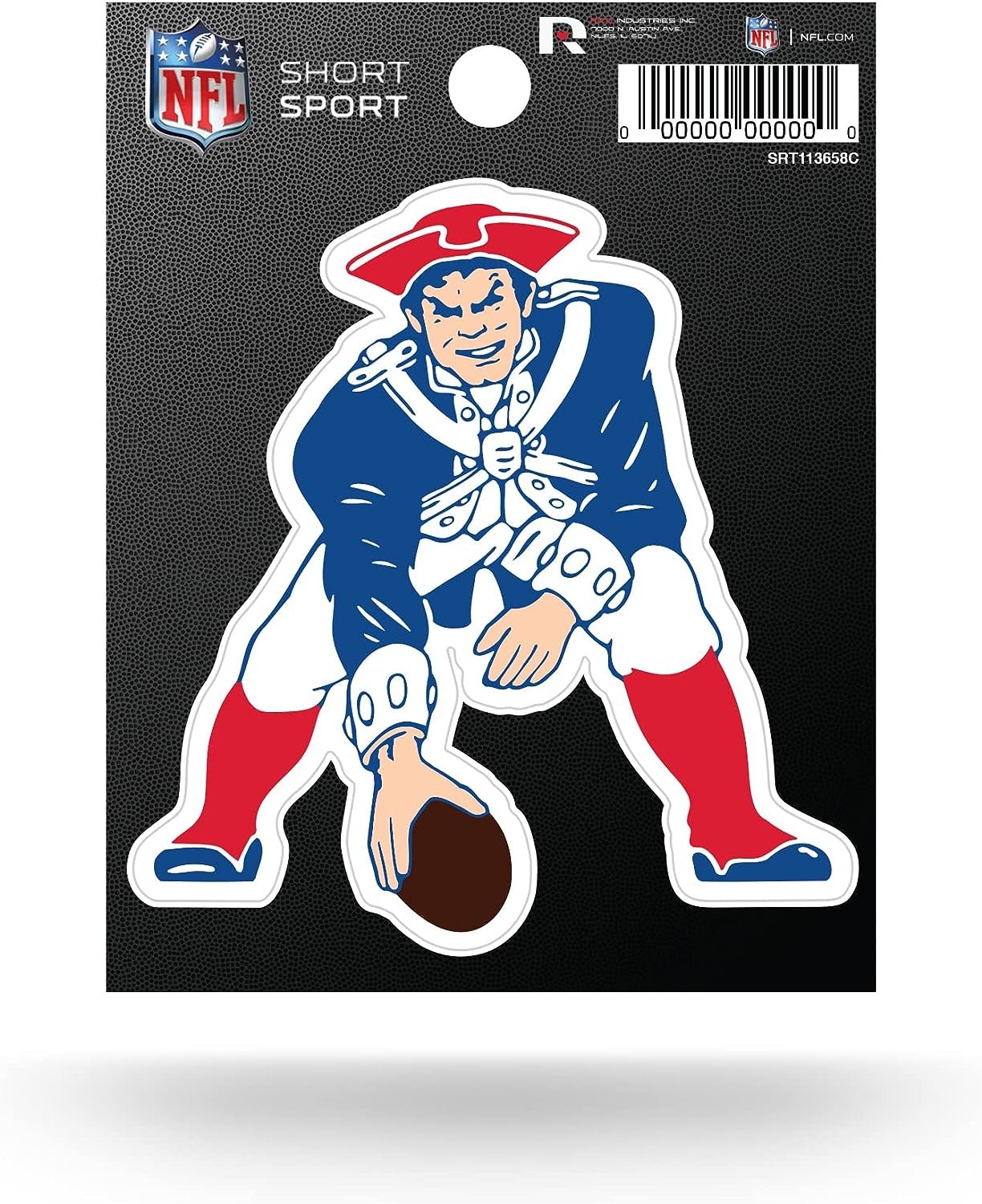 New England Patriots 3 Inch Die Cut Decal Sticker, Retro Logo Design, Full Adhesive Backing