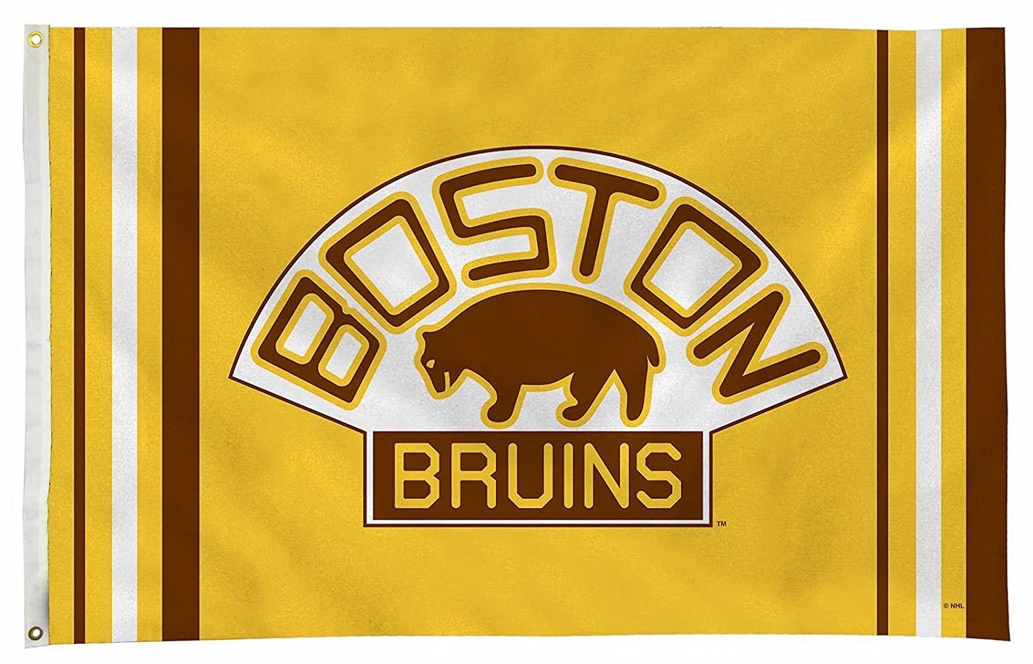 Boston Bruins Premium 3x5 Feet Flag Banner, Retro Logo, Metal Grommets, Outdoor Indoor, Single Sided