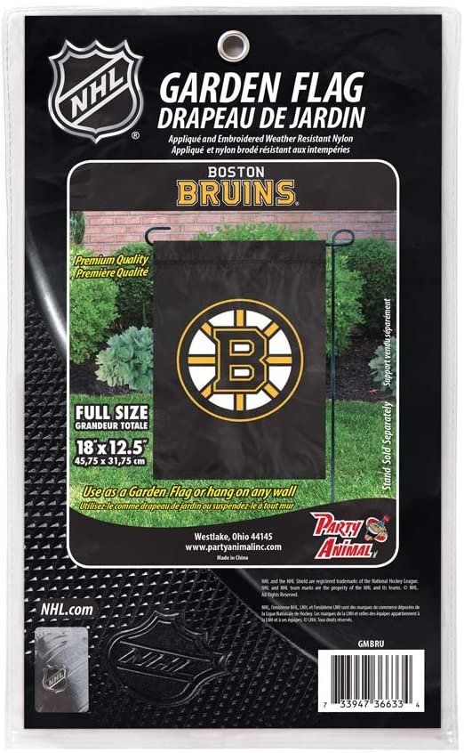 Boston Bruins Premium Garden Flag Banner Applique Embroidered 12.5x18 Inch