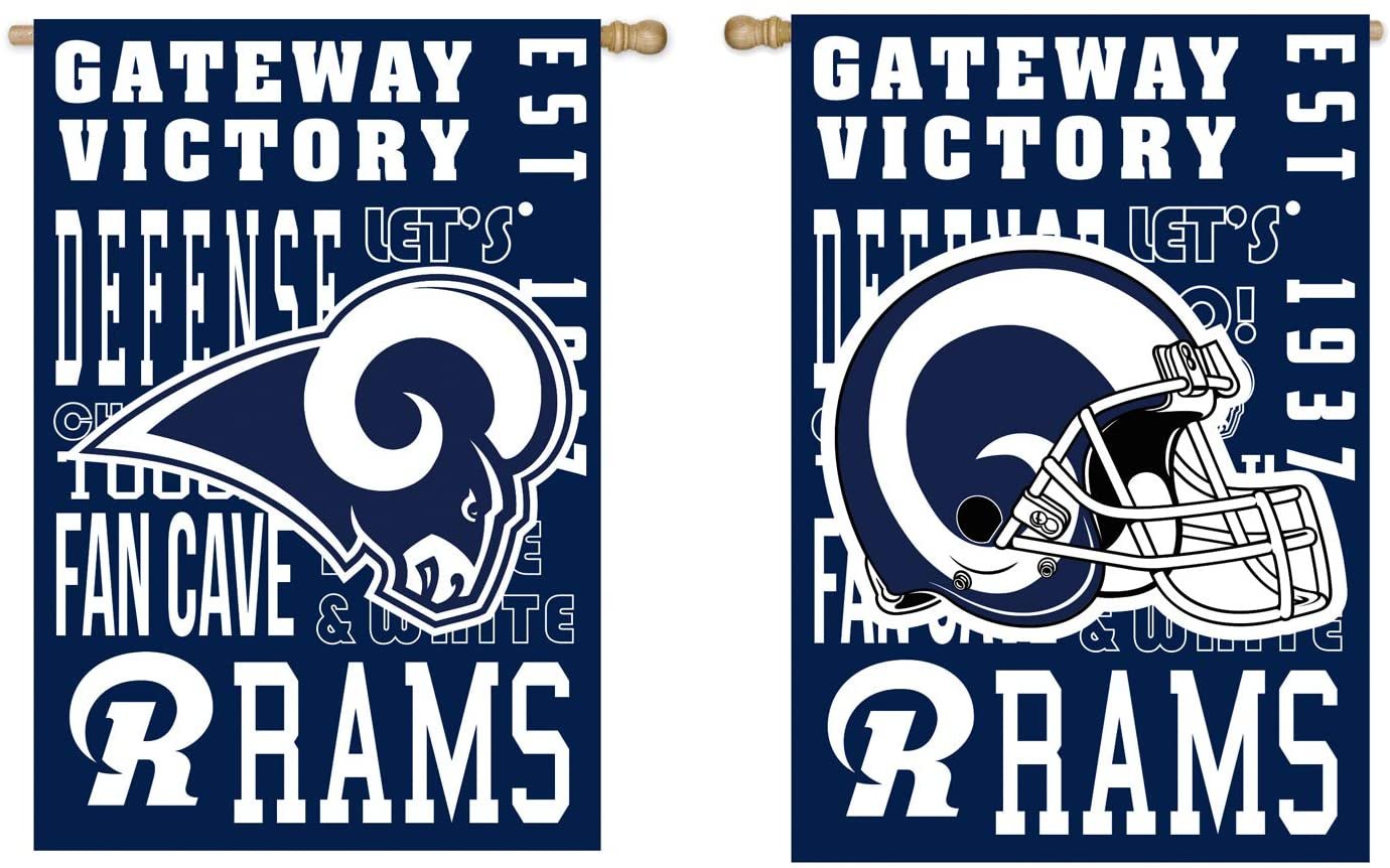 Los Angeles Rams Premium Double Sided Banner House Flag, Fan Rules Design, 28x44 Inch