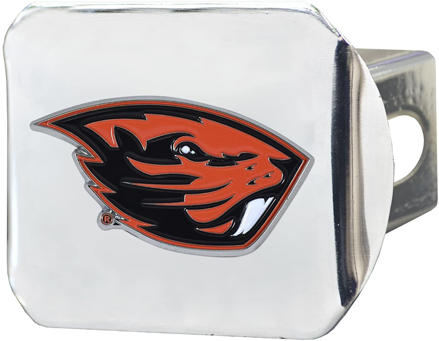 Oregon State Beavers Hitch Cover Solid Metal with Raised Color Metal Emblem 2" Square Type III University
