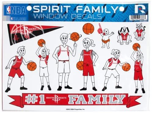 NBA Houston Rockets Family Decals Sheet